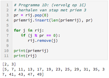 Programma 1D