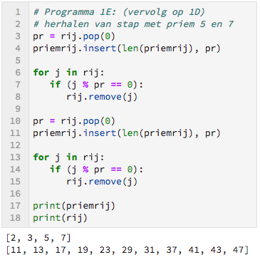 Programma 1E